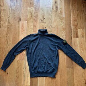 Stone Island Wool Turtleneck Dark Grey